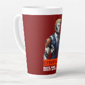 CyberTrump 2076 | Maak Mars weer geweldig Latte Mok (Linkerhoek)