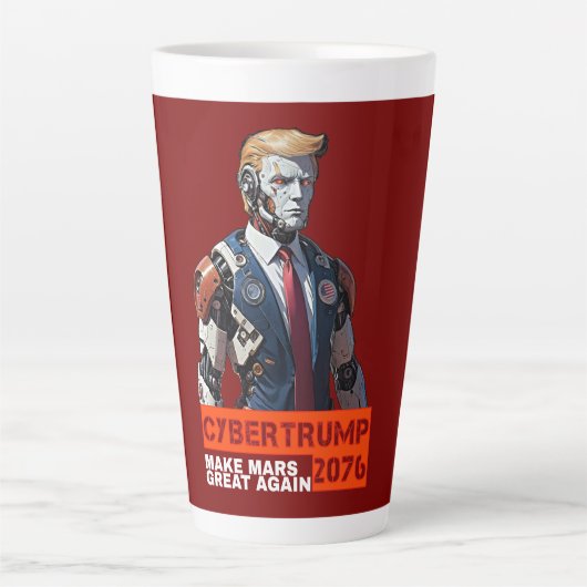 CyberTrump 2076 | Maak Mars weer geweldig Latte Mok (Voorkant)