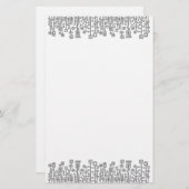 Cybertuin - 50 pc zwart (grijs) briefpapier (Voorkant / Achterkant)