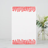 Cybertuin - Rood Briefpapier (Staand voorkant)