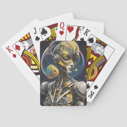 Cybille Ken Gage Cyborg Sci-Fi Pokerkaarten (Achterkant)
