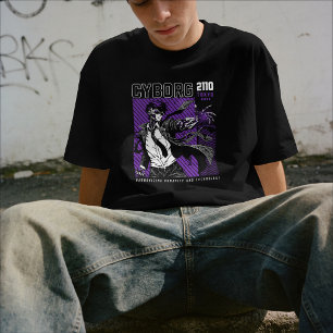 Cyborg 2110 Tokio Japan Futuristische Anime Tech T-shirt
