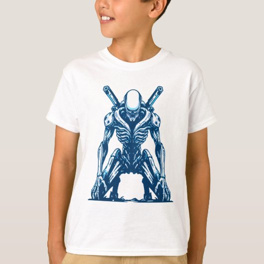 Cyborg Alien Warrior – een futuristisch sciencefic T-shirt (Voorkant)