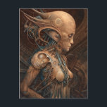 Cyborg Alien Woman Futuristic Science Fiction Briefkaart<br><div class="desc">Fantasy art producten van The Lunarium.</div>