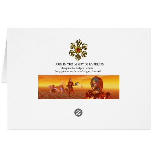 CYBORG ARES IN DESERT HYPERION Science Fiction (Achterkant Horizontaal)