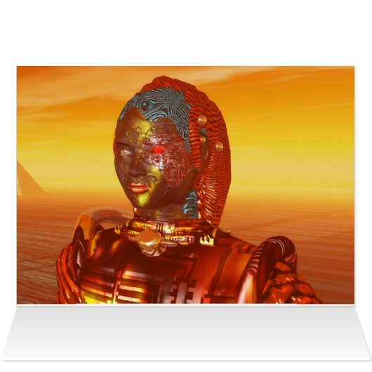 CYBORG ARES IN DESERT HYPERION Science Fiction (Binnen Horizontaal (Boven))