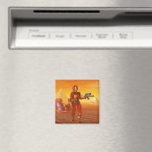 CYBORG ARES IN DESERT OF HYPERION Science Fiction Magneet (Insitu (Vaatwasser))