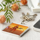 CYBORG ARES IN DESERT OF HYPERION Science Fiction Sleutelhanger (Zijkant)