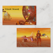 CYBORG ARES IN DESERT OF HYPERION Science Fiction Visitekaartje (Voorkant / Achterkant)