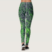 Cyborg Assimilation Circuit Board Grunge Pattern Leggings (Achterkant)