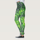 Cyborg Assimilation Circuit Board Grunge Pattern Leggings (Links)