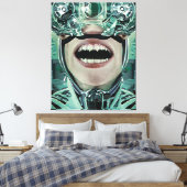 Cyborg bij chirurgische digitale kunst canvas afdruk (Insitu (Slaapkamer))