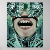 Cyborg bij chirurgische digitale kunst poster (Voorkant)