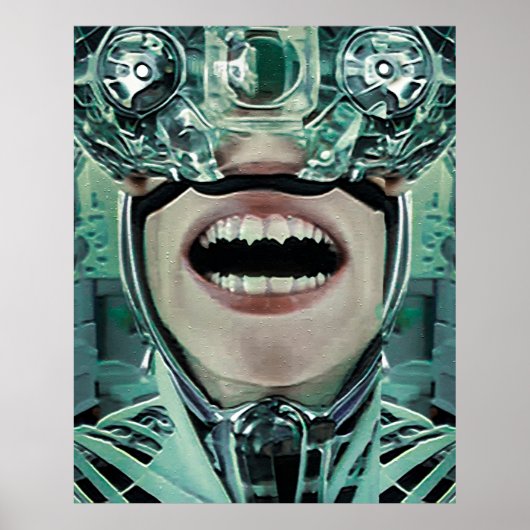 Cyborg bij chirurgische digitale kunst poster (Voorkant)