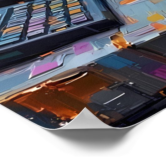 Cyborg bij Terminal Poster (Hoek)