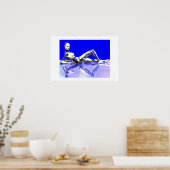 Cyborg Blue Poster (Keuken)