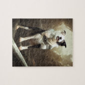 Cyborg Border Collie Jigzaag Puzzle Legpuzzel (Horizontaal)