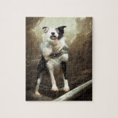 Cyborg Border Collie Jigzaag Puzzle Legpuzzel (Verticaal)