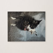 Cyborg Border Collie Jigzaag Puzzle Legpuzzel (Horizontaal)