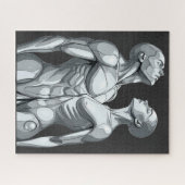 Cyborg Couple Futuristic Jigsaw Puzzle Legpuzzel (Horizontaal)