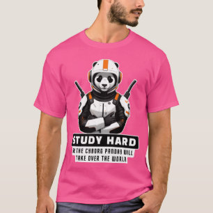 Cyborg Dier panda citaten retro T-shirt