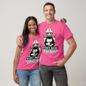 Cyborg Dier panda citaten retro T-shirt (Unisex)