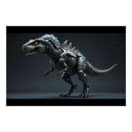 cyborg-dinosaurusdestructie perfect poster