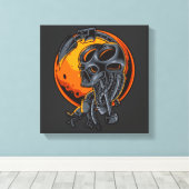 Cyborg Evolutie Canvas Afdruk (Insitu (Houten vloer))