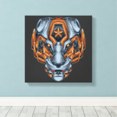 Cyborg Evolutie Canvas Afdruk (Insitu (Houten vloer))