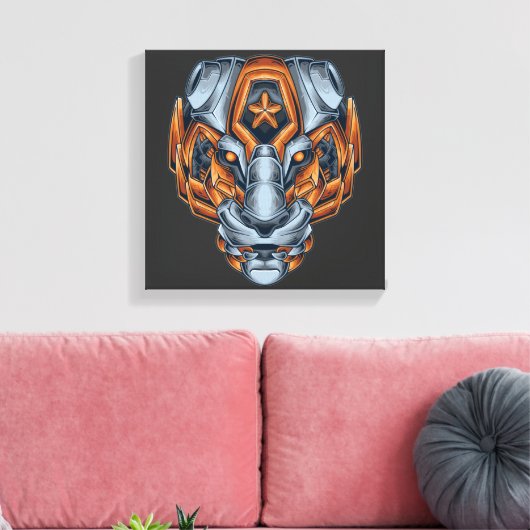 Cyborg Evolutie Canvas Afdruk (Insitu (Woonkamer))