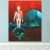 Cyborg-fabriek Canvas Afdruk (Insitu (Houten vloer))