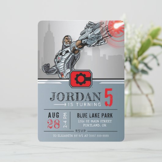 Cyborg | Fijne verjaardag Kaart (Staand voorkant)