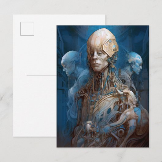 Cyborg Futuristic Science Fiction Briefkaart (Voorkant / Achterkant)