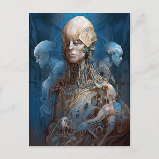 Cyborg Futuristic Science Fiction Briefkaart (Voorkant)