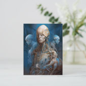 Cyborg Futuristic Science Fiction Briefkaart (Staand voorkant)