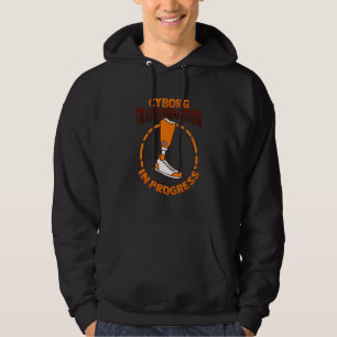 Cyborg geamputeerde grap beenprothese voor een bee hoodie