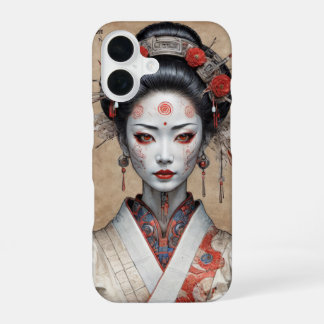 Cyborg geisha modern Japan cover is niet een volle iPhone 16 Hoesje