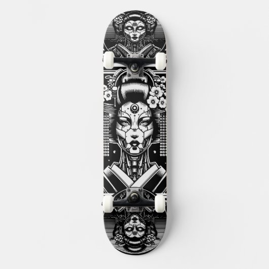 Cyborg Geisha Persoonlijk Skateboard (Voorkant)