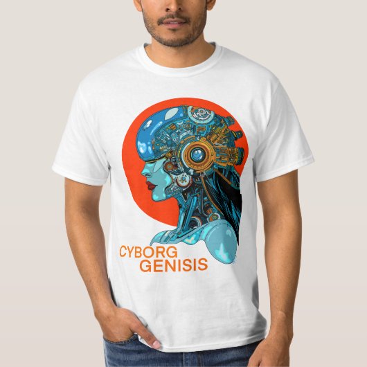 Cyborg Genesis: The Birth of Steel & Soul T-shirt (Voorkant)