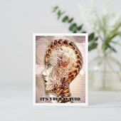 Cyborg Ginger Briefkaart (Staand voorkant)