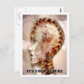 Cyborg Ginger Briefkaart (Voorkant / Achterkant)