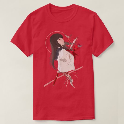 Cyborg Girl Aesthetische Samurai Japanse Otaku Wee T-shirt (Design voorkant)
