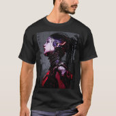 Cyborg Girl Urban Cyberpunk Style T-shirt (Voorkant)