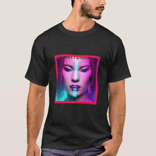 Cyborg Girl van Mars Mannen T-Shirt (Voorkant)