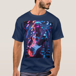 Cyborg Gitarist Robot - Sci-Fi Muziek T-shirt