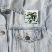 Cyborg-knop Vierkante Button 5,1 Cm (In situ)