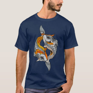 Cyborg Koi Fish Japanse cyberesthetische premie T-shirt