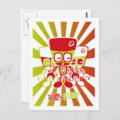 Cyborg Mascot Briefkaart (Voorkant / Achterkant)