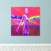 Cyborg Masker Canvas Afdruk (Insitu (Houten vloer))