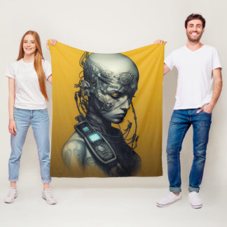 cyborg meisje cool tiener fleece deken